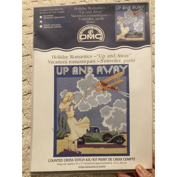 NEW SEALED DMC HOLIDAY ROMANTICS CROSS STITCH KIT 'UP AND AWAY' K4246US